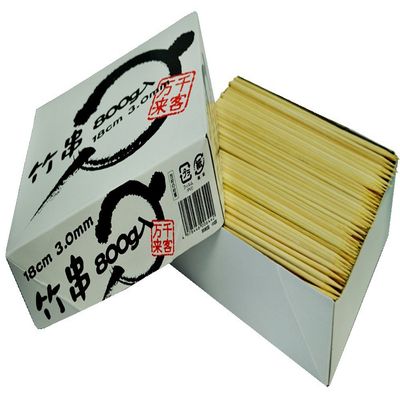 (Maruki) 00644 Commercial Bamboo Skewers, 0.1 inches (3 mm), 7.1 inches (18 cm), Boxed, Approx. 800 Pieces, Approx. 1.8 lbs (0.8 kg), Unbreakable