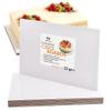 10"x14" Rectangle White, Waxed Greaseproof Finish, Board Cardboard, Sturdy Corrugated CakeBoard, Pack of 25 view 1