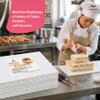10"x14" Rectangle White, Waxed Greaseproof Finish, Board Cardboard, Sturdy Corrugated CakeBoard, Pack of 25 view 4
