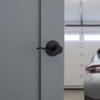 Kwikset Tustin Entry Door Handle with Lock and Key, Secure Keyed Reversible Lever Exterior, For Front Entrance and Bedrooms, Matte Black, Pick Resistant Smartkey Rekey Security and Microban view 2