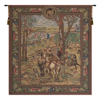 C Charlotte Home Furnishings Inc Vieux Brussels (Right Side) Belgian Tapestry Wall Hanging | Viscose Cotton and Polyester Blend Wall Art | 39 in. x 33 in | Home Decor Accents