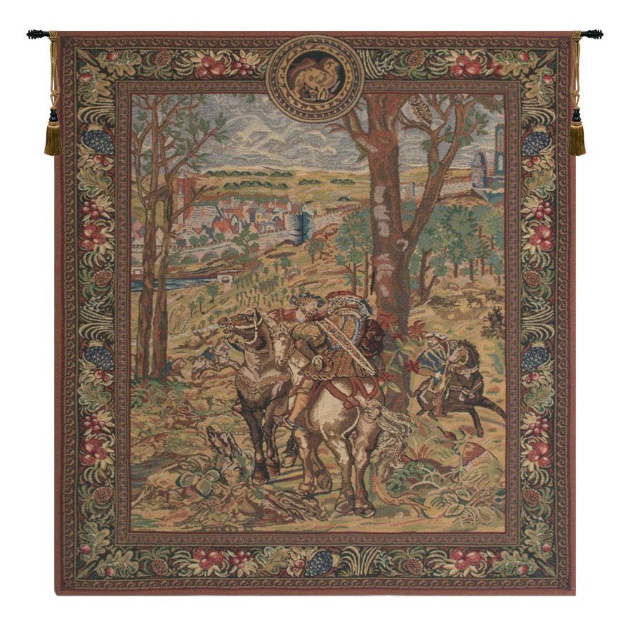 C Charlotte Home Furnishings Inc Vieux Brussels (Right Side) Belgian Tapestry Wall Hanging | Viscose Cotton and Polyester Blend Wall Art | 39 in. x 33 in | Home Decor Accents
