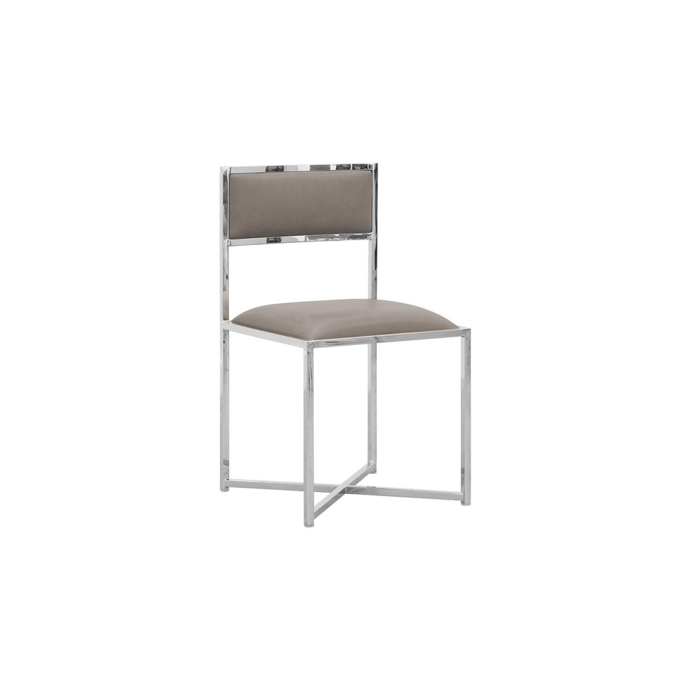 Modus Furniture X-Base Dining Chair, Amasya - Taupe, Set of 2