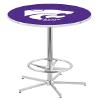 Holland Bar Stool Co. L216-42" Chrome Kansas State Pub Table view 1