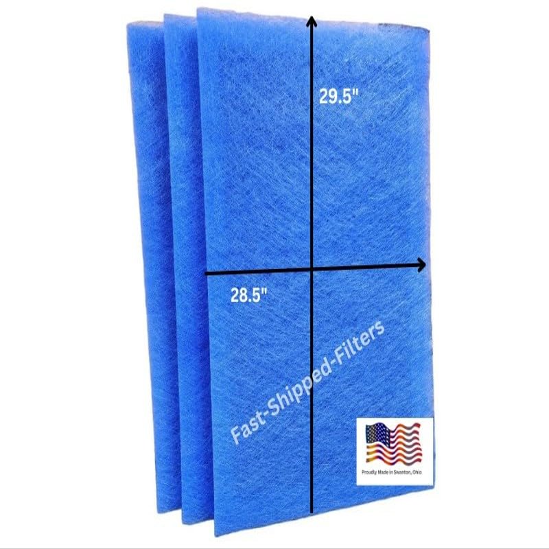 Fast-Shipped-Filters 3 Pack 16x25 Replacement Filter Pads Compatible with Pristine Air Cleaner 16x25 Refill Blue