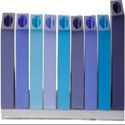 Blue Shades Cube Shaped Hanukkah Menorah