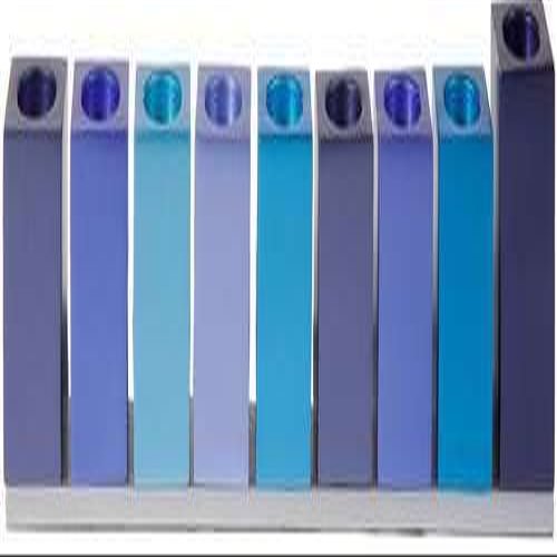 Blue Shades Cube Shaped Hanukkah Menorah