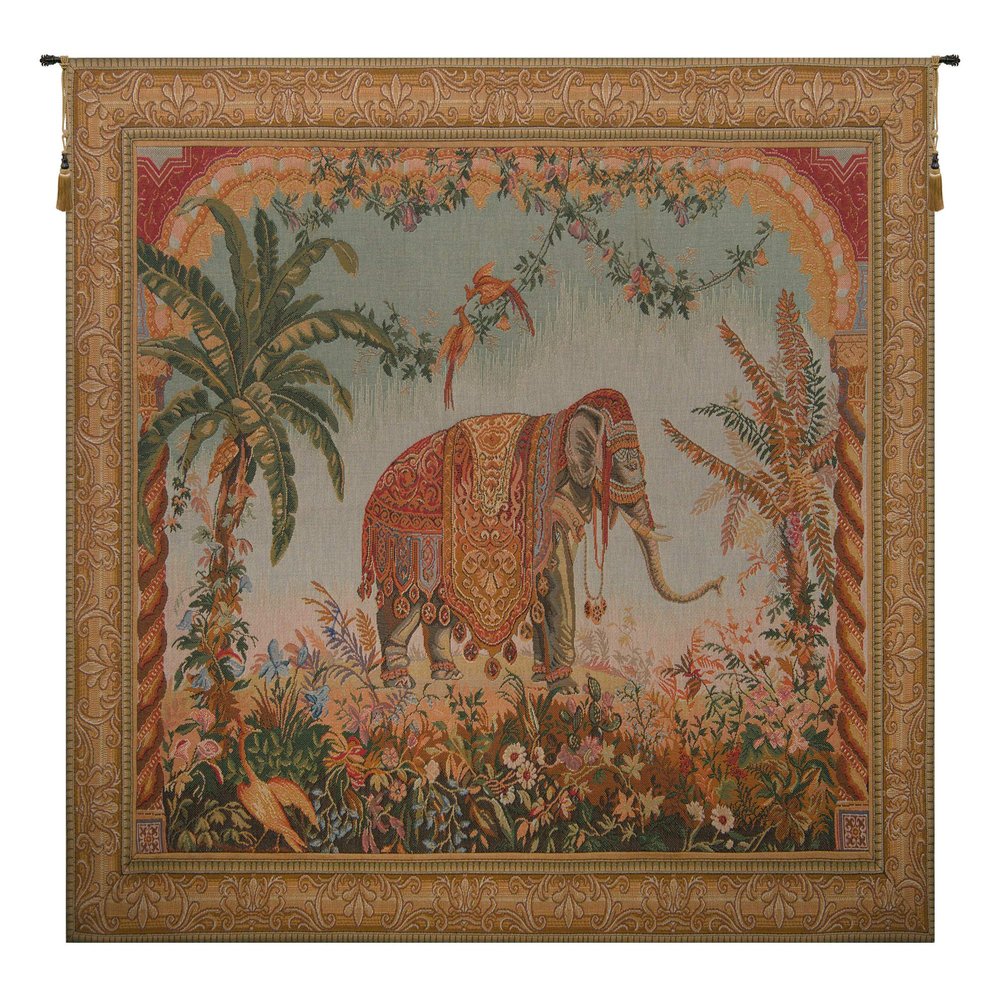 Charlotte Home Furnishings Inc. Royal Elephant French Tapestry Wall Hanging 26 X 33 Inch Viscose Cotton And Polyester Blend Wall Art Perfect For Home Decor Wall Decor By Jean Baptiste Huet