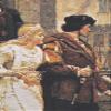 Call To Arms With Border Belgian Tapestry Wall Hanging - 38 in. x 54 in. Cotton/Viscose/Polyester by Edmund Blair Leighton view 2