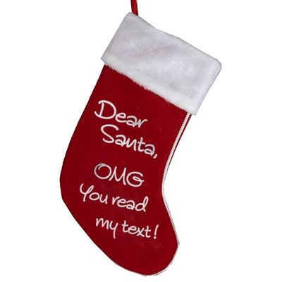 Christmas Stocking Dear Santa OMG You Read My Text C9609-B Kurt Adler