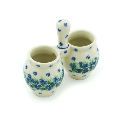 Authentic Polish Pottery Toothpick Holder in Spring Surprise Design Handmade in Bolesawiec Poland by Ceramika Artystyczna + Certificate of Authenticity