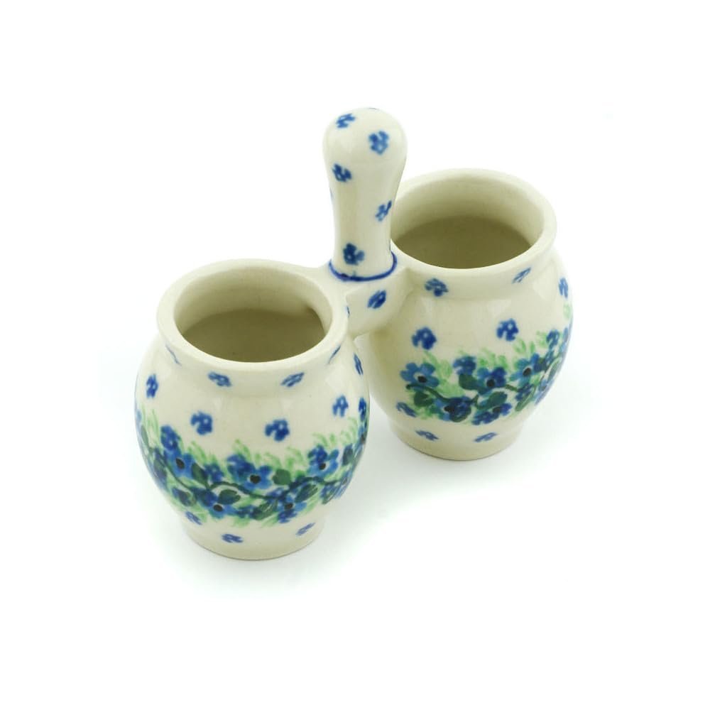 Authentic Polish Pottery Toothpick Holder in Spring Surprise Design Handmade in Bolesawiec Poland by Ceramika Artystyczna + Certificate of Authenticity