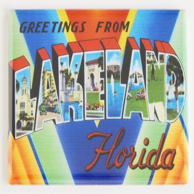 Greetings from Lakeland Florida Fridge Magnet (2.5 x 3.5 inches)