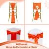 MDS Satin Chair Sashes, 100 Pack, 7x108 Each, Decorative Chair Bows Ribbon Tie Backs for Wedding Party, Holiday Dinner, Birthday, Reception, Banquet, Hotel & Event Decoration - Orange view 4