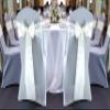 MDS Satin Chair Sashes, 100 Pack, 7x108 Each, Decorative Chair Bows Ribbon Tie Backs for Wedding Party, Holiday Dinner, Birthday, Reception, Banquet, Hotel & Event Decoration - Ivory view 2