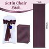 MDS Satin Chair Sashes, 125 Pack, 7x108 Each, Decorative Chair Bows Ribbon Tie Backs for Wedding Party, Holiday Dinner, Birthday, Reception, Banquet, Hotel & Event Decoration - Plum view 3