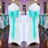 MDS Satin Chair Sashes, 50 Pack, 7x108 Each, Decorative Chair Bows Ribbon Tie Backs for Wedding Party, Holiday Dinner, Birthday, Reception, Banquet, Hotel & Event Decoration - Sea Green view 2