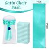 MDS Satin Chair Sashes, 50 Pack, 7x108 Each, Decorative Chair Bows Ribbon Tie Backs for Wedding Party, Holiday Dinner, Birthday, Reception, Banquet, Hotel & Event Decoration - Sea Green view 3
