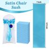 MDS Satin Chair Sashes, 50 Pack, 7x108 Each, Decorative Chair Bows Ribbon Tie Backs for Wedding Party, Holiday Dinner, Birthday, Reception, Banquet, Hotel & Event Decoration - Turquoise view 3