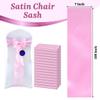 MDS Satin Chair Sashes, 50 Pack, 7x108 Each, Decorative Chair Bows Ribbon Tie Backs for Wedding Party, Holiday Dinner, Birthday, Reception, Banquet, Hotel & Event Decoration - Pink view 3