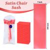 MDS Satin Chair Sashes, 125 Pack, 7x108 Each, Decorative Chair Bows Ribbon Tie Backs for Wedding Party, Holiday Dinner, Birthday, Reception, Banquet, Hotel & Event Decoration - Coral view 3