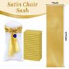 MDS Satin Chair Sashes, 125 Pack, 7x108 Each, Decorative Chair Bows Ribbon Tie Backs for Wedding Party, Holiday Dinner, Birthday, Reception, Banquet, Hotel & Event Decoration - Gold view 3