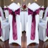 MDS Satin Chair Sashes, 125 Pack, 7x108 Each, Decorative Chair Bows Ribbon Tie Backs for Wedding Party, Holiday Dinner, Birthday, Reception, Banquet, Hotel & Event Decoration - Eggplant view 2