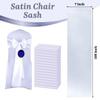 MDS Satin Chair Sashes, 150 Pack, 7x108 Each, Decorative Chair Bows Ribbon Tie Backs for Wedding Party, Holiday Dinner, Birthday, Reception, Banquet, Hotel & Event Decoration - White view 3