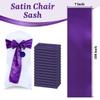 MDS Satin Chair Sashes, 150 Pack, 7x108 Each, Decorative Chair Bows Ribbon Tie Backs for Wedding Party, Holiday Dinner, Birthday, Reception, Banquet, Hotel & Event Decoration - Cadbury Purple view 3