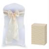 MDS Satin Chair Sashes, 125 Pack, 7x108 Each, Decorative Chair Bows Ribbon Tie Backs for Wedding Party, Holiday Dinner, Birthday, Reception, Banquet, Hotel & Event Decoration - Cream view 1