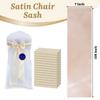 MDS Satin Chair Sashes, 125 Pack, 7x108 Each, Decorative Chair Bows Ribbon Tie Backs for Wedding Party, Holiday Dinner, Birthday, Reception, Banquet, Hotel & Event Decoration - Cream view 3