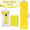 MDS Satin Chair Sashes, 150 Pack, 7x108 Each, Decorative Chair Bows Ribbon Tie Backs for Wedding Party, Holiday Dinner, Birthday, Reception, Banquet, Hotel & Event Decoration - Yellow view 3