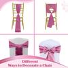 MDS Satin Chair Sashes, 150 Pack, 7x108 Each, Decorative Chair Bows Ribbon Tie Backs for Wedding Party, Holiday Dinner, Birthday, Reception, Banquet, Hotel & Event Decoration - Dusty Pink view 4