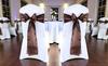 MDS Pack of 125 PCS Satin Chair Sashes Charmeuse Sateen Dining Chair Bows Ribbon Ties Back Sash for Wedding Party Birthday Home Hotel Restaurant Banquet Decoration (7 x 108 Inch, Coffee) view 2