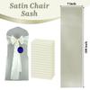 MDS Satin Chair Sashes, 150 Pack, 7x108 Each, Decorative Chair Bows Ribbon Tie Backs for Wedding Party, Holiday Dinner, Birthday, Reception, Banquet, Hotel & Event Decoration - Ivory view 3