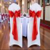 MDS Satin Chair Sashes, 125 Pack, 7x108 Each, Decorative Chair Bows Ribbon Tie Backs for Wedding Party, Holiday Dinner, Birthday, Reception, Banquet, Hotel & Event Decoration - Red view 2
