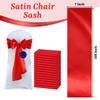 MDS Satin Chair Sashes, 125 Pack, 7x108 Each, Decorative Chair Bows Ribbon Tie Backs for Wedding Party, Holiday Dinner, Birthday, Reception, Banquet, Hotel & Event Decoration - Red view 3