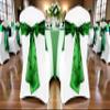 MDS Satin Chair Sashes, 150 Pack, 7x108 Each, Decorative Chair Bows Ribbon Tie Backs for Wedding Party, Holiday Dinner, Birthday, Reception, Banquet, Hotel & Event Decoration - Green view 2