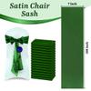 MDS Satin Chair Sashes, 150 Pack, 7x108 Each, Decorative Chair Bows Ribbon Tie Backs for Wedding Party, Holiday Dinner, Birthday, Reception, Banquet, Hotel & Event Decoration - Green view 3