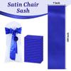 MDS Satin Chair Sashes, 150 Pack, 7x108 Each, Decorative Chair Bows Ribbon Tie Backs for Wedding Party, Holiday Dinner, Birthday, Reception, Banquet, Hotel & Event Decoration - Royal Blue view 3