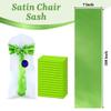 MDS Satin Chair Sashes, 150 Pack, 7x108 Each, Decorative Chair Bows Ribbon Tie Backs for Wedding Party, Holiday Dinner, Birthday, Reception, Banquet, Hotel & Event Decoration - Parrot Green view 3