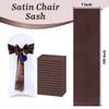 MDS Satin Chair Sashes, 150 Pack, 7x108 Each, Decorative Chair Bows Ribbon Tie Backs for Wedding Party, Holiday Dinner, Birthday, Reception, Banquet, Hotel & Event Decoration - Coffee view 3