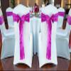 MDS Satin Chair Sashes, 150 Pack, 7x108 Each, Decorative Chair Bows Ribbon Tie Backs for Wedding Party, Holiday Dinner, Birthday, Reception, Banquet, Hotel & Event Decoration - Magenta Violet view 2