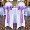 MDS Satin Chair Sashes, 200 Pack, 7x108 Each, Decorative Chair Bows Ribbon Tie Backs for Wedding Party, Holiday Dinner, Birthday, Reception, Banquet, Hotel & Event Decoration - Lavender view 2