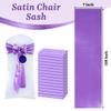 MDS Satin Chair Sashes, 200 Pack, 7x108 Each, Decorative Chair Bows Ribbon Tie Backs for Wedding Party, Holiday Dinner, Birthday, Reception, Banquet, Hotel & Event Decoration - Lavender view 3