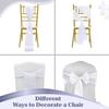 MDS Satin Chair Sashes, 300 Pack, 7x108 Each, Decorative Chair Bows Ribbon Tie Backs for Wedding Party, Holiday Dinner, Birthday, Reception, Banquet, Hotel & Event Decoration - White view 4