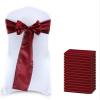 MDS Satin Chair Sashes, 300 Pack, 7x108 Each, Decorative Chair Bows Ribbon Tie Backs for Wedding Party, Holiday Dinner, Birthday, Reception, Banquet, Hotel & Event Decoration - Maroon view 1
