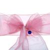 MDS Pack of 300 PCS Organza Chair Sashes Wider Dining Chair Bows Ribbon Tie Back for Wedding Party Birthday Bridal Shower Reception Event Banquet Home Chair Cover Decoration - Dusty Pink view 4