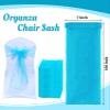 MDS Pack of 300 PCS Organza Chair Sashes Wider Dining Chair Bows Ribbon Tie Back for Wedding Party Birthday Bridal Shower Reception Event Banquet Home Chair Cover Decoration - Turquoise view 3
