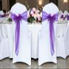 MDS Pack of 300 PCS Organza Chair Sashes Wider Dining Chair Bows Ribbon Tie Back for Wedding Party Birthday Bridal Shower Reception Event Banquet Home Chair Cover Decoration - Dark Purple view 2